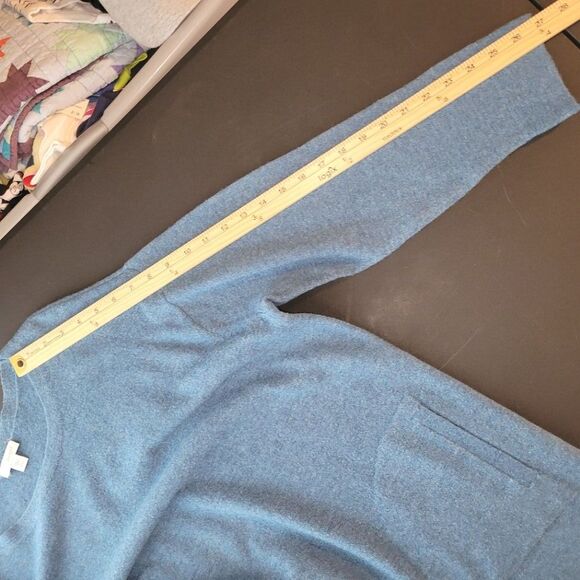 Pure Jill Blue Alpaca Blend Pocket Sweater Large Petite - Picture 9 of 10